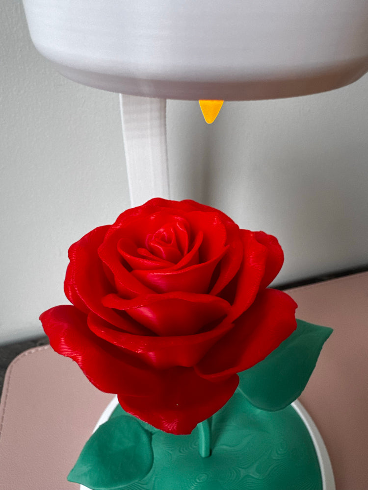 3D Printed Enchanted Rose Lamp Decor