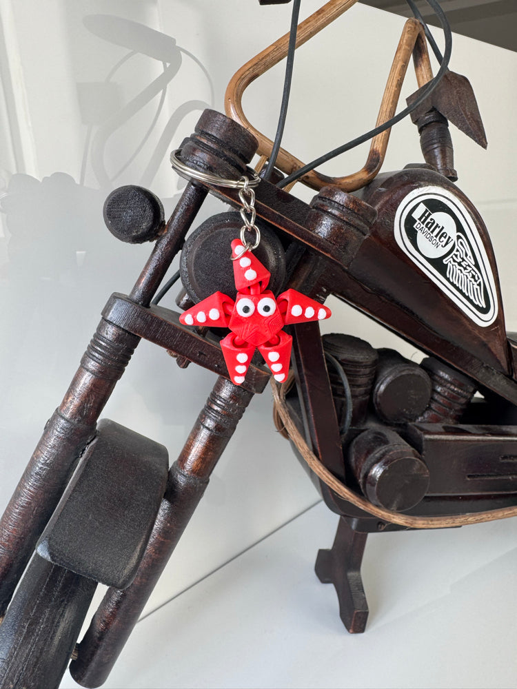 3D Printed Articulated Star Creature Keychain