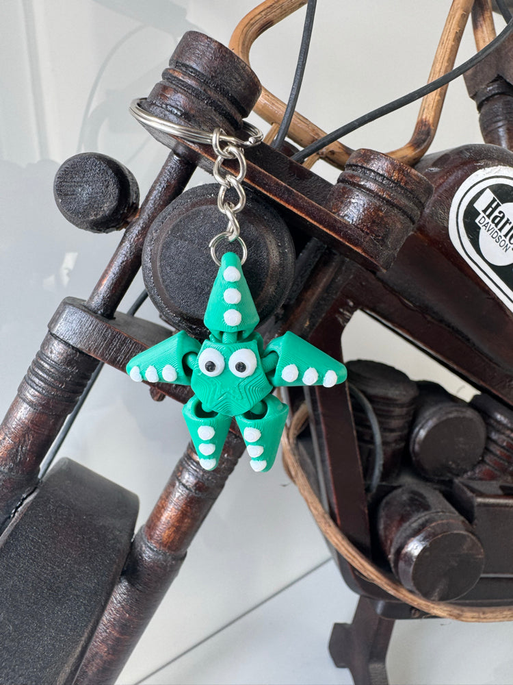 3D Printed Articulated Star Creature Keychain