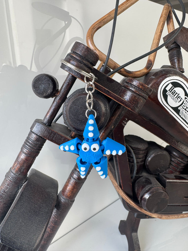 3D Printed Articulated Star Creature Keychain