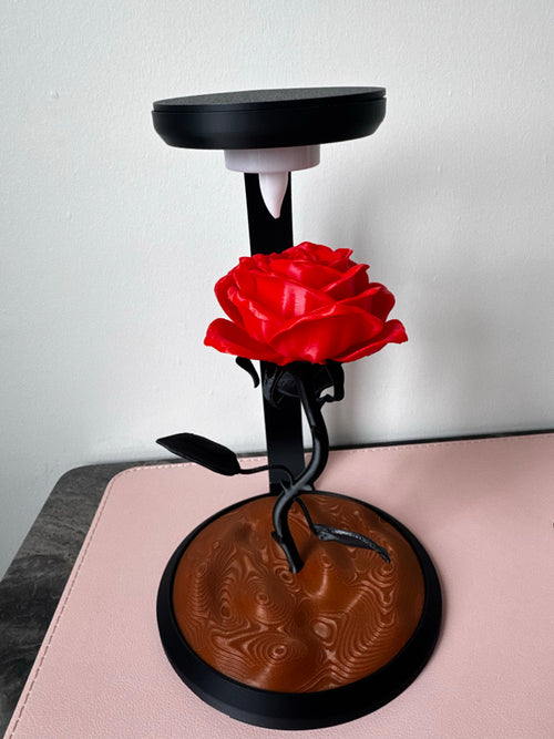 3D Printed Enchanted Rose Lamp Decor