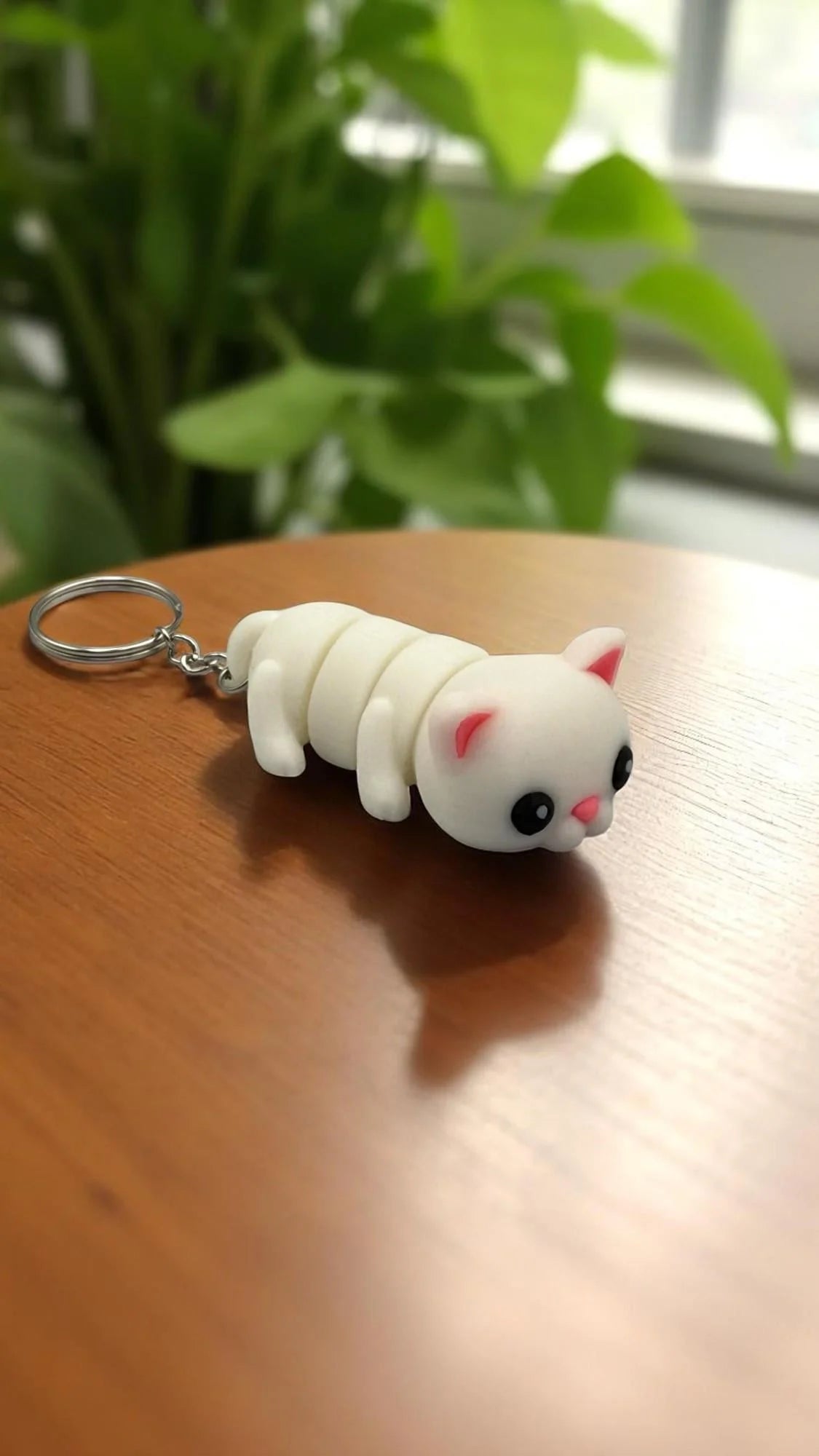 Cute 3D Printed Articulated Cat Keychain