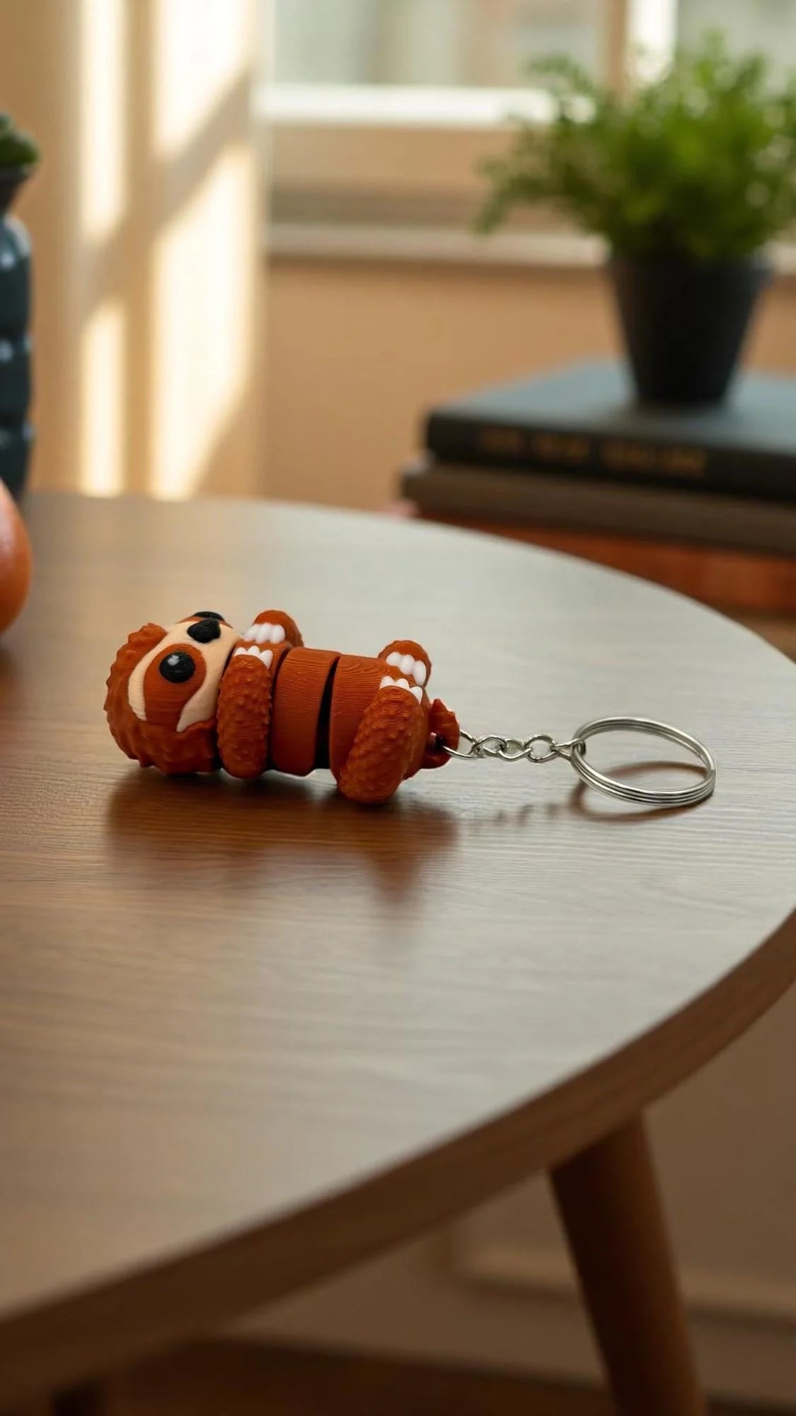 Cute 3D Printed Articulated Red Panda Keychain