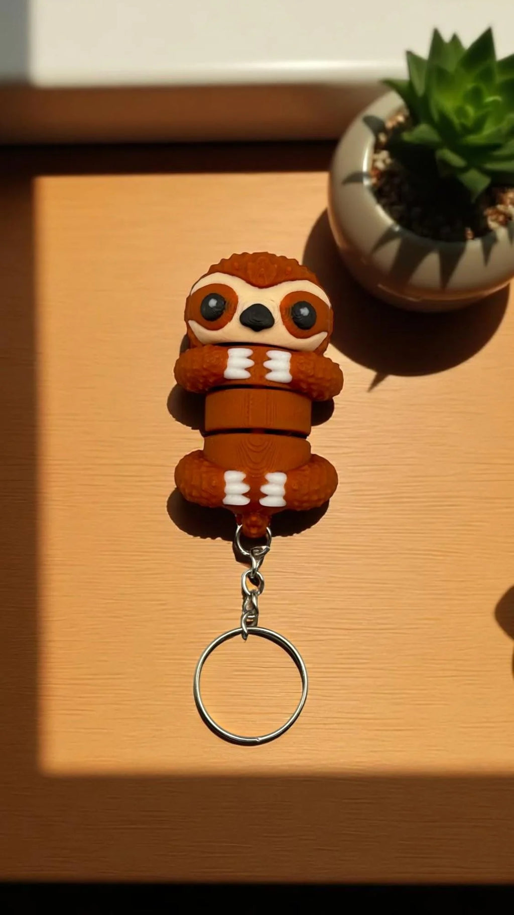 Cute 3D Printed Articulated Red Panda Keychain