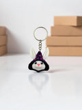 Cute 3D Printed Bunny Wizard Keychain